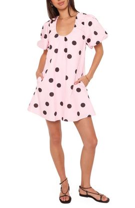 Petal & Pup Petal & Pup Bertine Puff Sleeve Cotton Minidress