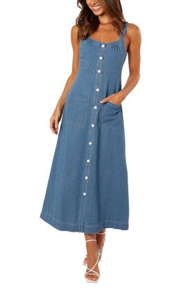 Petal & Pup Petal & Pup Bettie Button Front Midi Dress