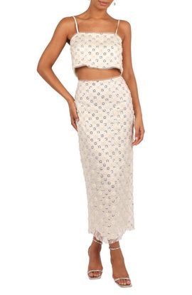 Petal & Pup Petal & Pup Bottega Sequin Lace Crop Top & Skirt Set