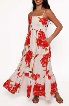 Petal & Pup Petal & Pup Bridger Floral Print Smocked Tiered Maxi Dress