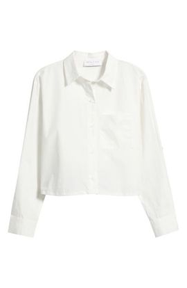 Petal & Pup Petal & Pup Bronagh Crop Button-Up Shirt