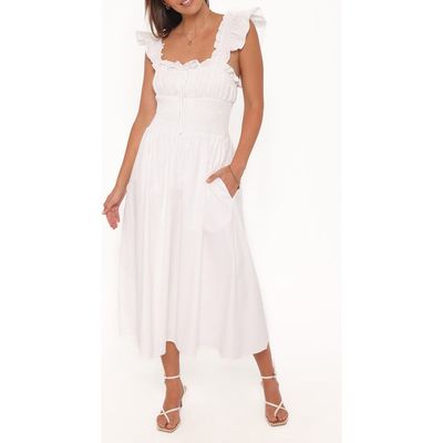 Petal & Pup Petal & Pup Bronte Ruffle Strap Midi Dress