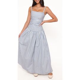 Petal & Pup Petal & Pup Carlisle Striped Cotton Maxi Dress
