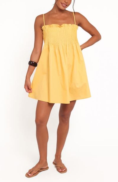 Petal & Pup Petal & Pup Carson Pintuck Pleat Cotton Minidress