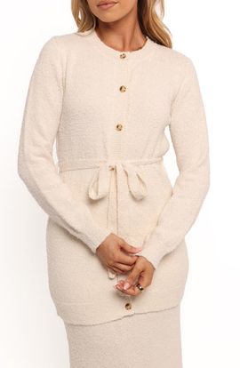 Petal & Pup Petal & Pup Charmelle Tie Waist Bouclé Cardigan