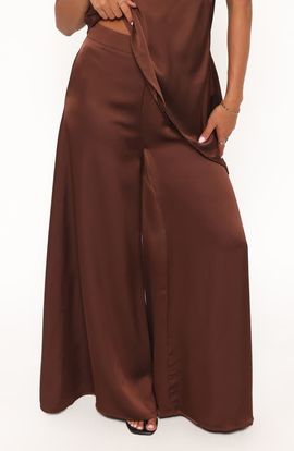 Petal & Pup Petal & Pup Charmer Wide Leg Satin Pants