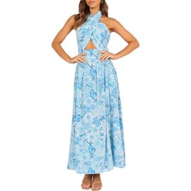 Petal & Pup Petal & Pup Clover Cotton Blend Maxi Dress
