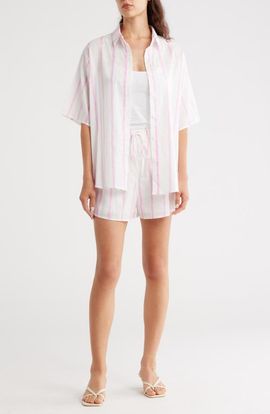 Petal & Pup Petal & Pup Costa Button-Up Shirt & Shorts Set