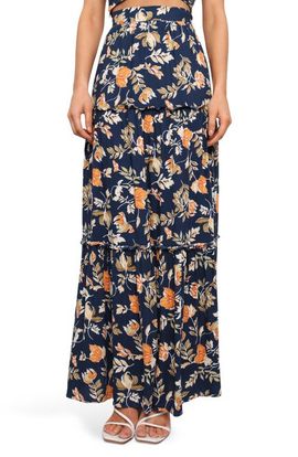 Petal & Pup Petal & Pup Deaville Floral Tiered Maxi Skirt