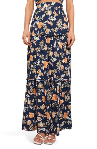 Petal & Pup Petal & Pup Deaville Floral Tiered Maxi Skirt