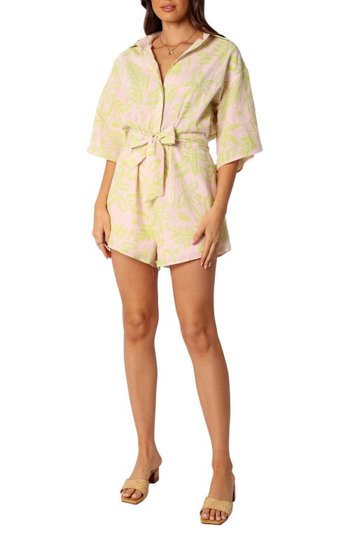 Petal & Pup Petal & Pup Dolce Tie Waist Cotton Romper