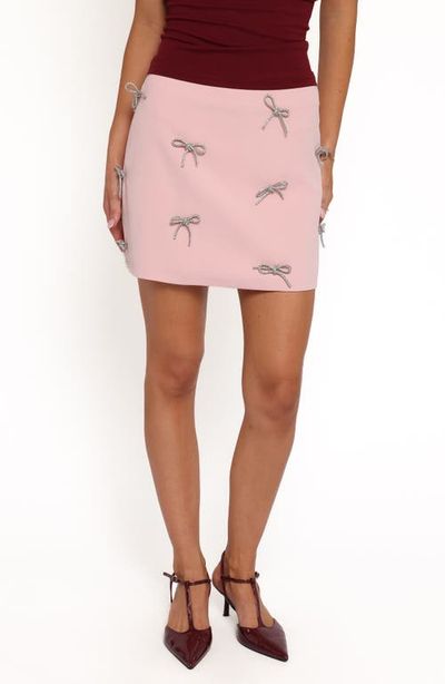 Petal & Pup Petal & Pup Effie Rhinestone Bow Miniskirt