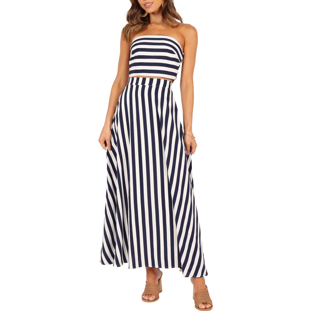 Petal & Pup Petal & Pup Elijah Stripe Tube Top & Maxi Skirt Set