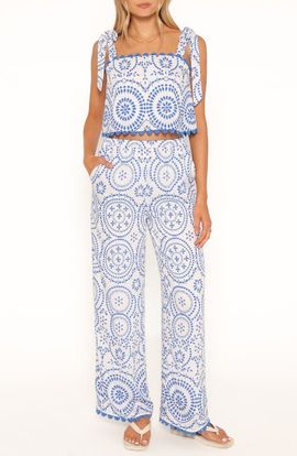 Petal & Pup Petal & Pup Felicia Tile Print Top & Pants Set