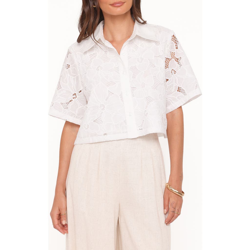 Petal & Pup Petal & Pup Fidelma Floral Cutwork Embroidery Button-Up Shirt