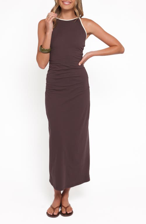 Petal & Pup Petal & Pup Fiona Contrast Trim Stretch Cotton Maxi Dress