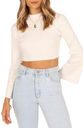 Petal & Pup Petal & Pup Fletcher Rib Crop Sweater