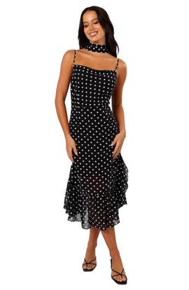 Petal & Pup Petal & Pup Francesca Dot Midi Dress & Scarf