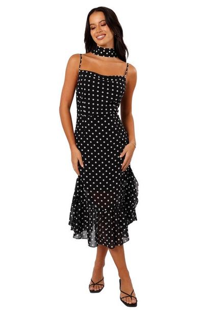 Petal & Pup Petal & Pup Francesca Dot Midi Dress & Scarf