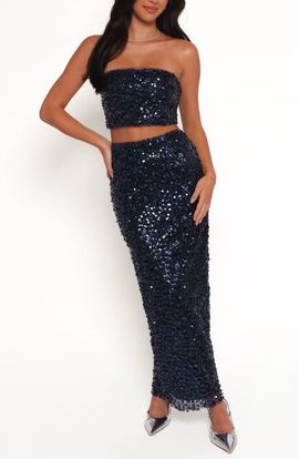 Petal & Pup Petal & Pup Glissy Sequin Tube Top & Maxi Skirt Set
