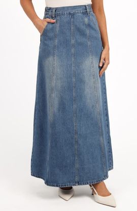 Petal & Pup Petal & Pup Gwen Paneled Denim Maxi Skirt