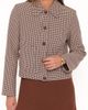 Petal & Pup Petal & Pup Harvie Houndstooth Cropped Trucker Jacket - 1