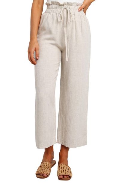 Petal & Pup Petal & Pup Hawthorne Linen Blend Wide Leg Crop Pants