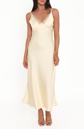 Petal & Pup Petal & Pup Hobi Lace Satin Maxi Slipdress