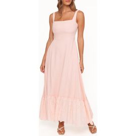 Petal & Pup Petal & Pup Jenner Eyelet Sleeveless Maxi Dress