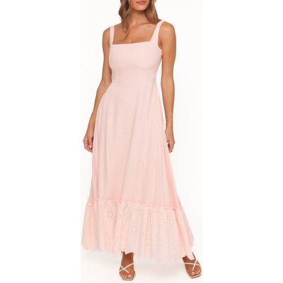 Petal & Pup Petal & Pup Jenner Eyelet Sleeveless Maxi Dress