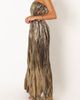 Petal & Pup Petal & Pup Kerry Metallic Strapless Wide Leg Jumpsuit - 3