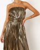 Petal & Pup Petal & Pup Kerry Metallic Strapless Wide Leg Jumpsuit - 4