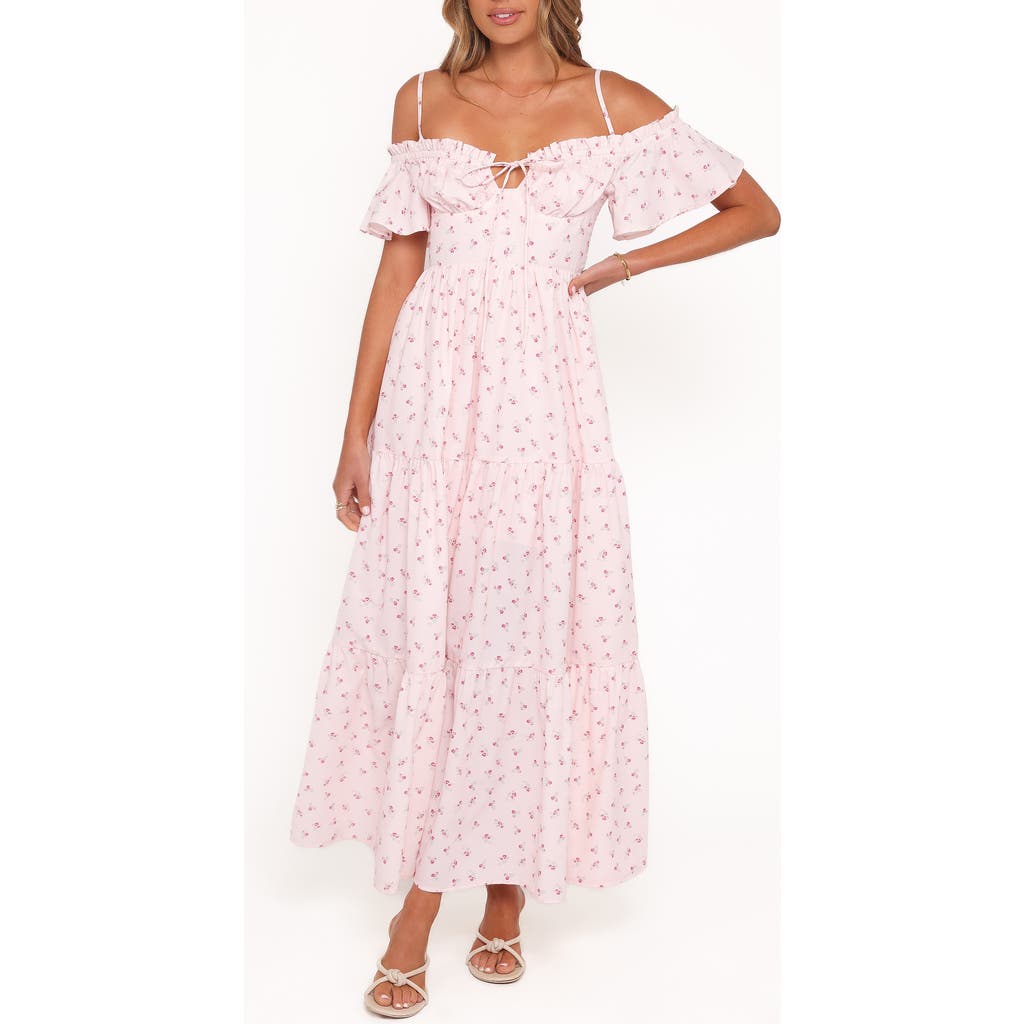 Petal & Pup Petal & Pup Lachay Ditsy Floral Cold Shoulder Maxi Dress