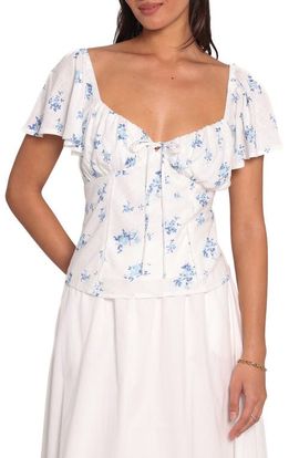 Petal & Pup Petal & Pup Laeriel Ditsy Floral Flutter Sleeve Top