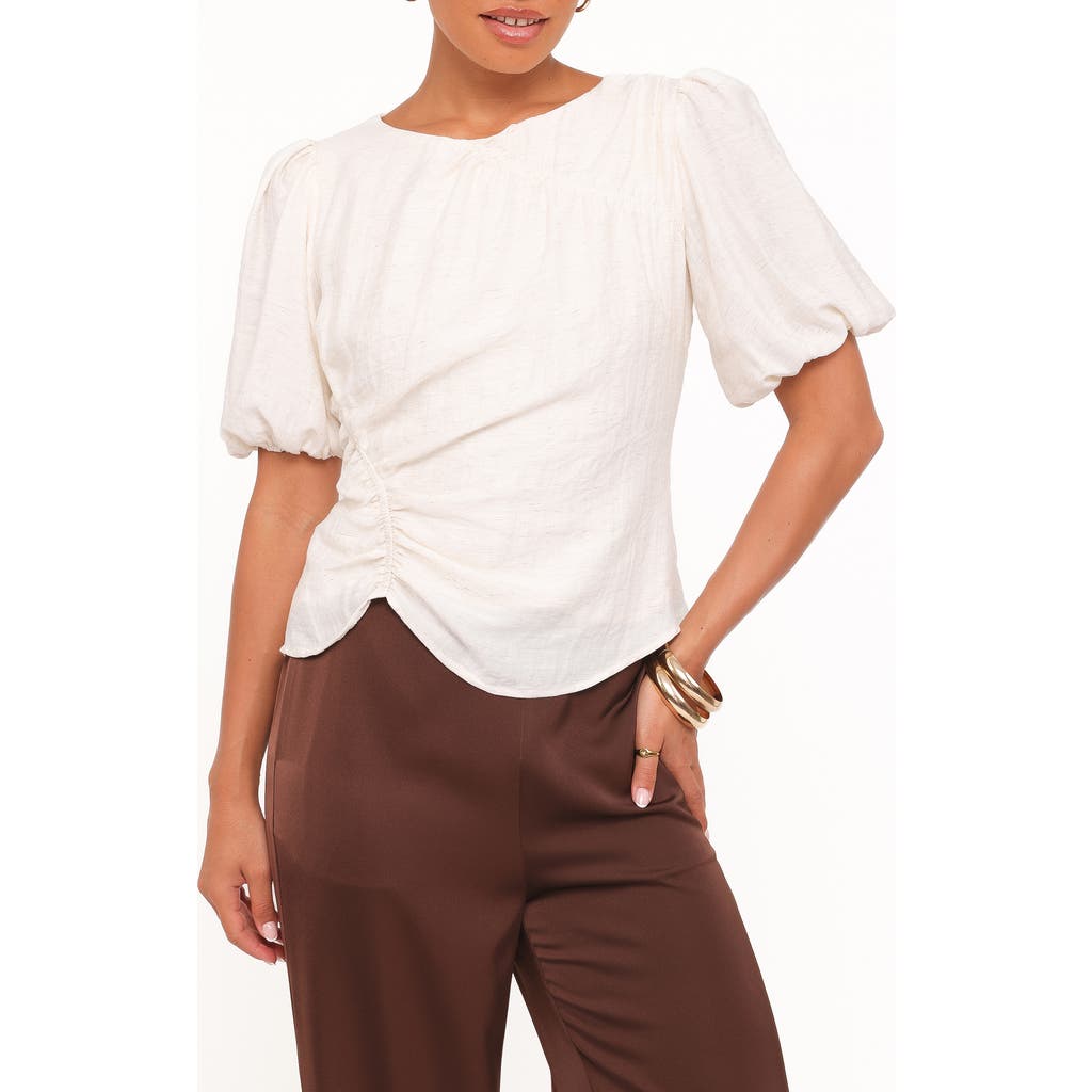 Petal & Pup Petal & Pup Laurel Puff Sleeve Ruched Top