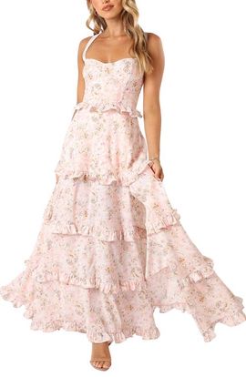 Petal & Pup Petal & Pup Lillee Floral Print Tiered Maxi Dress