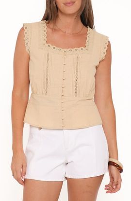 Petal & Pup Petal & Pup Luke Embroidered Sleeveless Top