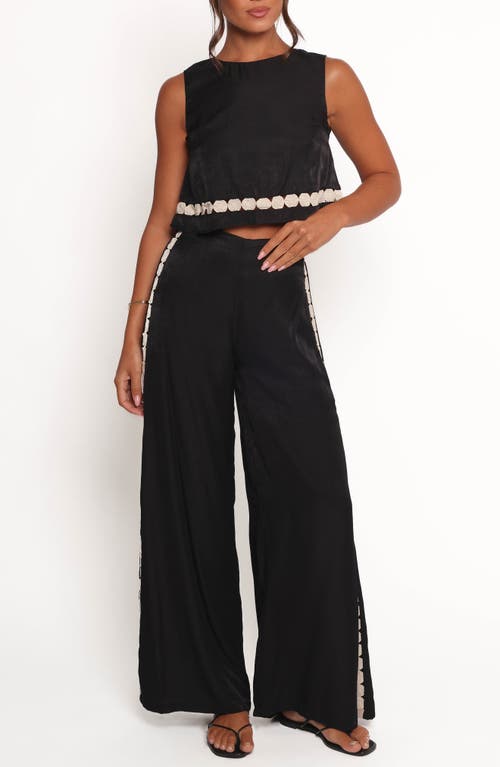 Petal & Pup Petal & Pup Margarete Embroidered Detail Crop Top & Wide Leg Pants Set