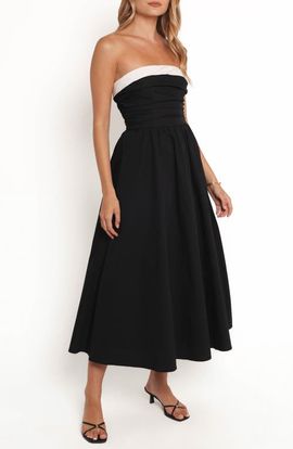 Petal & Pup Petal & Pup Marias Strapless Cotton Midi Dress