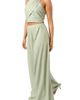 Petal & Pup Petal & Pup Mary Halter Crop Top & Wide Leg Pants - 3