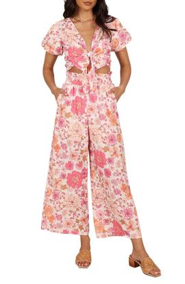 Petal & Pup Petal & Pup Matilda Floral Print Linen Blend Crop Top & Wide Leg Pants Set