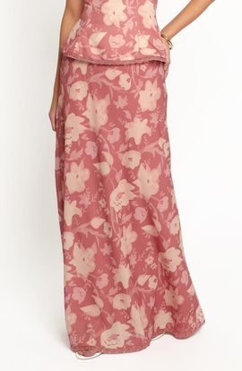 Petal & Pup Petal & Pup Mera Floral Lace Trim Maxi Skirt