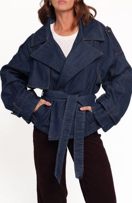 Petal & Pup Petal & Pup Miranda Cropped Trench Jacket
