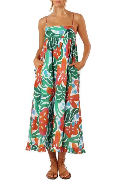Petal & Pup Petal & Pup Miuccia Floral Cotton Maxi Sundress