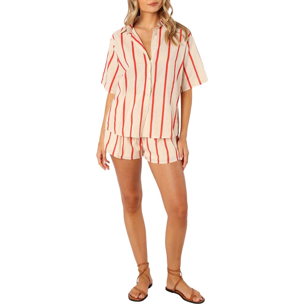 Petal & Pup Petal & Pup Myles Cotton Button-Up Shirt & Shorts Set