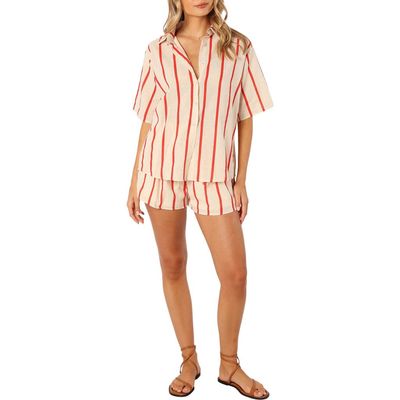 Petal & Pup Petal & Pup Myles Cotton Button-Up Shirt & Shorts Set