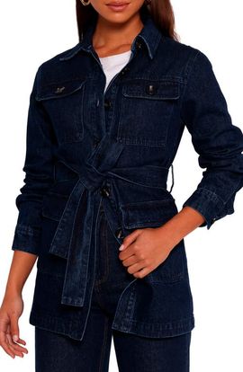 Petal & Pup Petal & Pup Nadine Tie Waist Denim Jacket 
