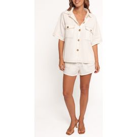 Petal & Pup Petal & Pup Noor Denim Button-Up Shirt & Shorts Set