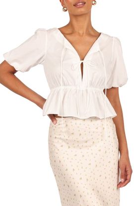 Petal & Pup Petal & Pup Pippi Cotton Peplum Top