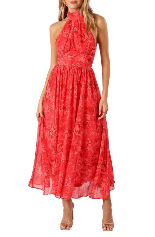 Petal & Pup Petal & Pup Primrose Floral Chiffon Halter Maxi Dress